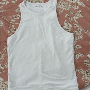 Abercrombie & Fitch Men's White Ribbed Tank